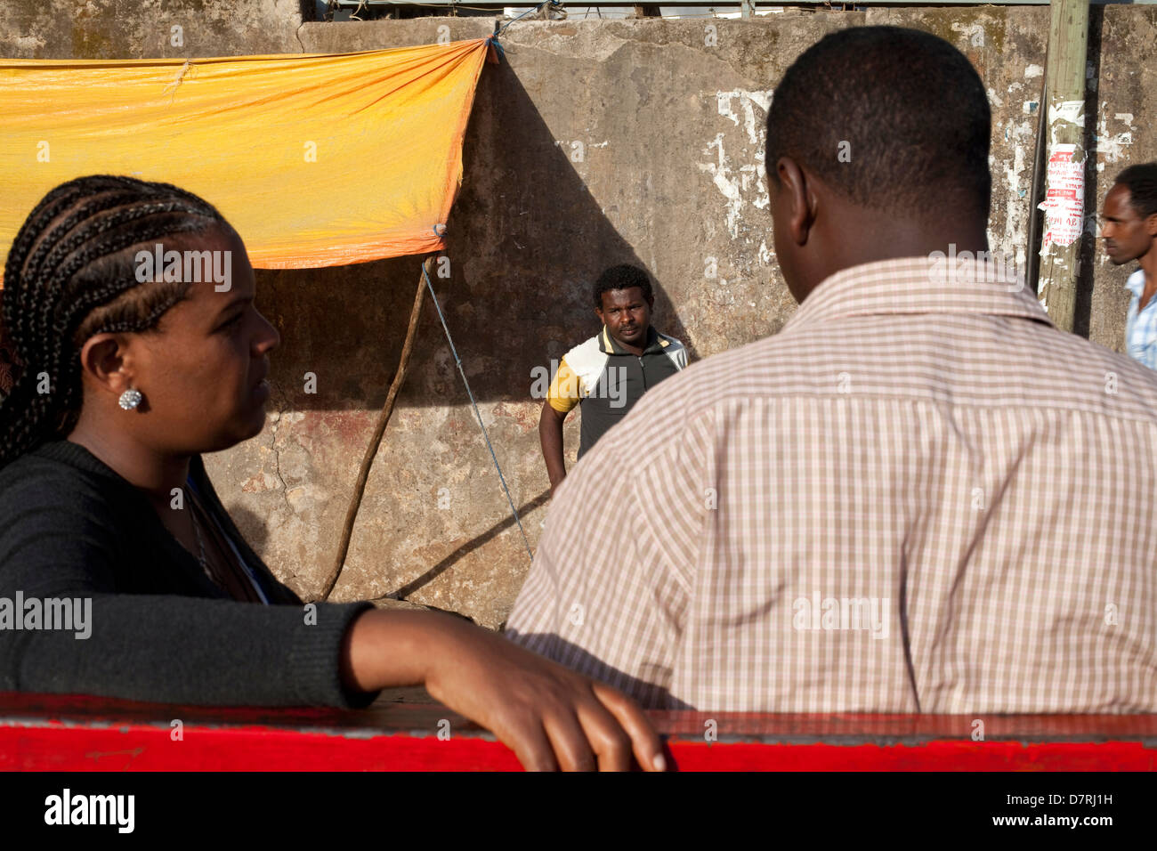 People on the street, Addis Ababa, Ethiopia. Stock Photo