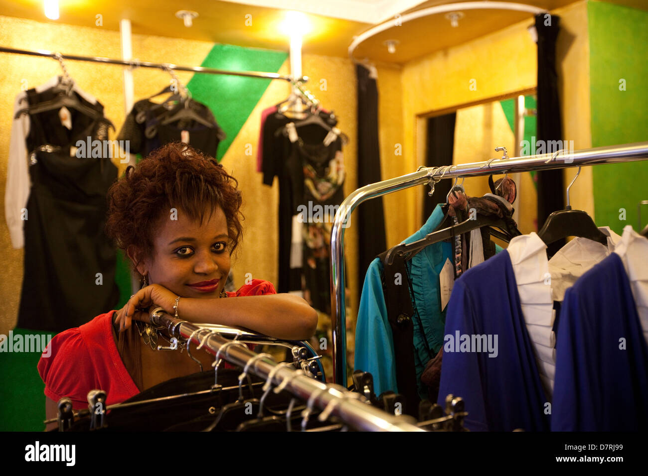 Clothes shop in addis ababa hi res stock photography and images