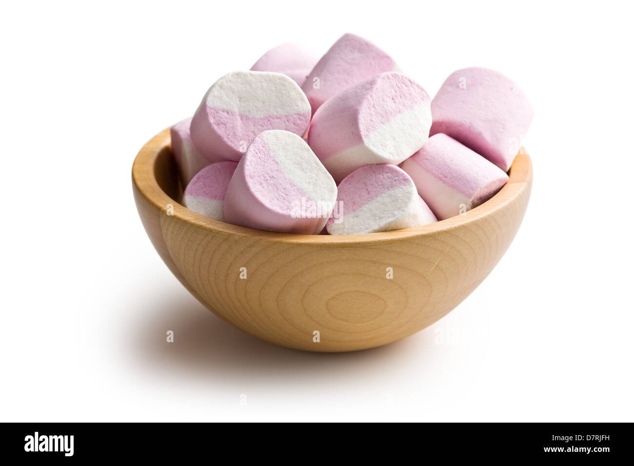 sweet marshmallows on white background Stock Photo - Alamy
