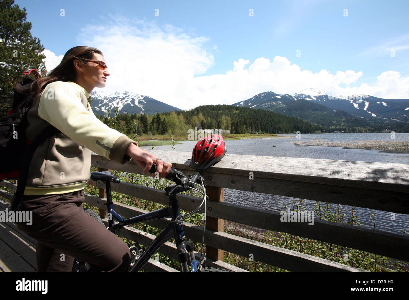 Mountain biking in Canada Stock Photo Alamy