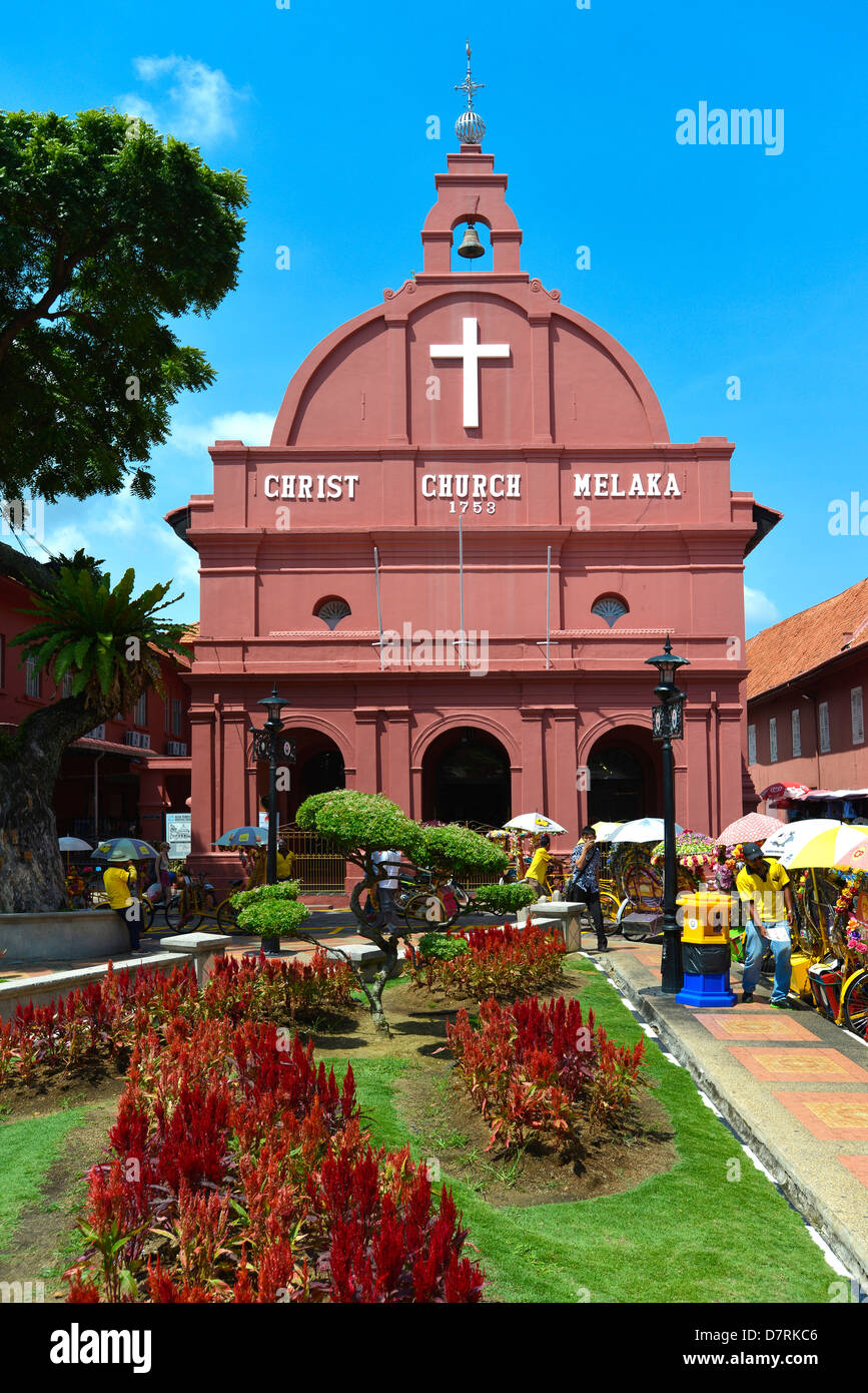 Asia Malaysia Malacca Christ Church in Town Square Stock Photo
