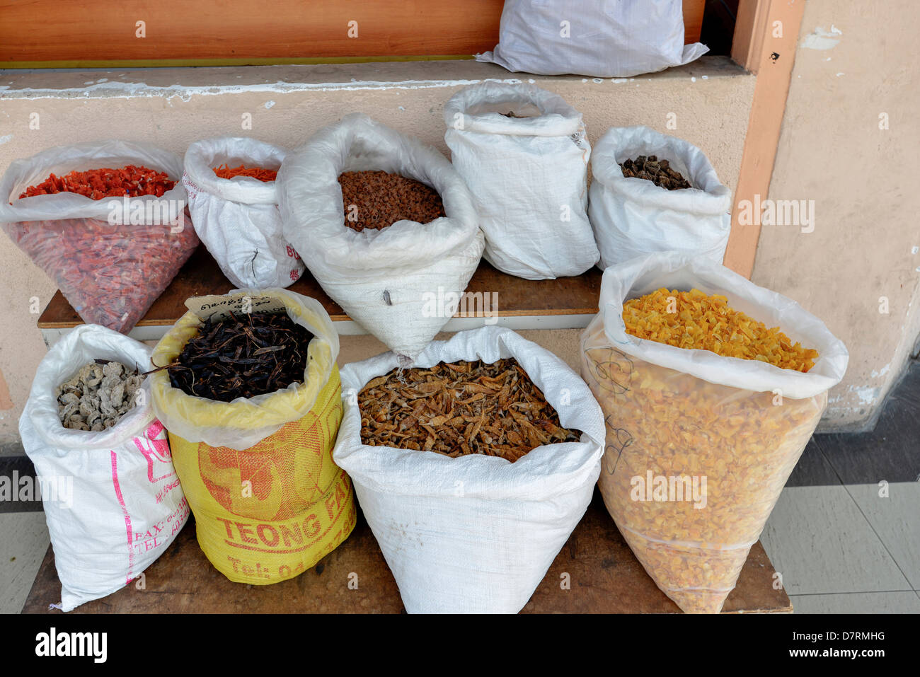 Asia Malaysia Malacca Little India Spices Stock Photo Alamy