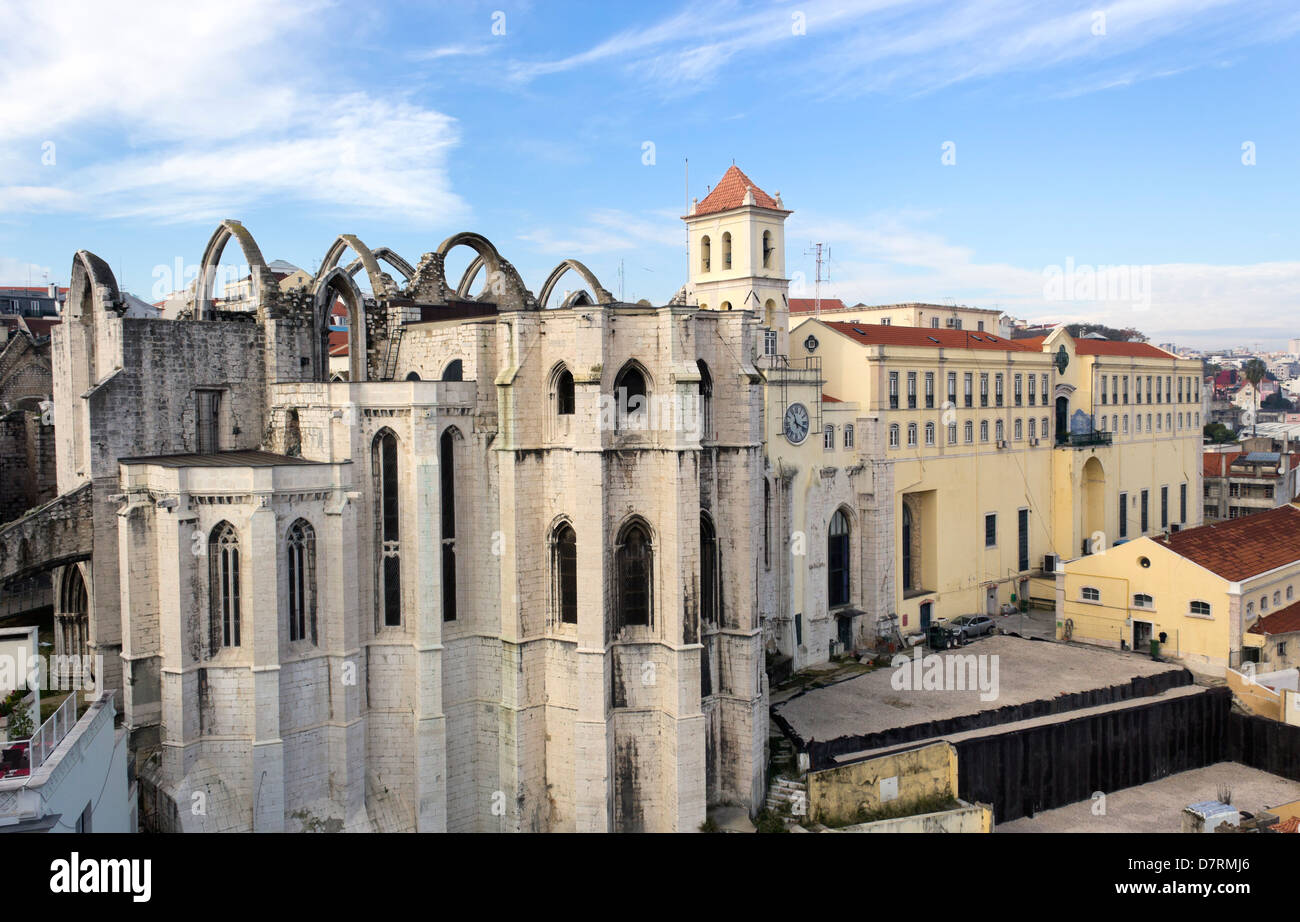 Lisbon, Portugal. The Carmo Convent. Stock Photo