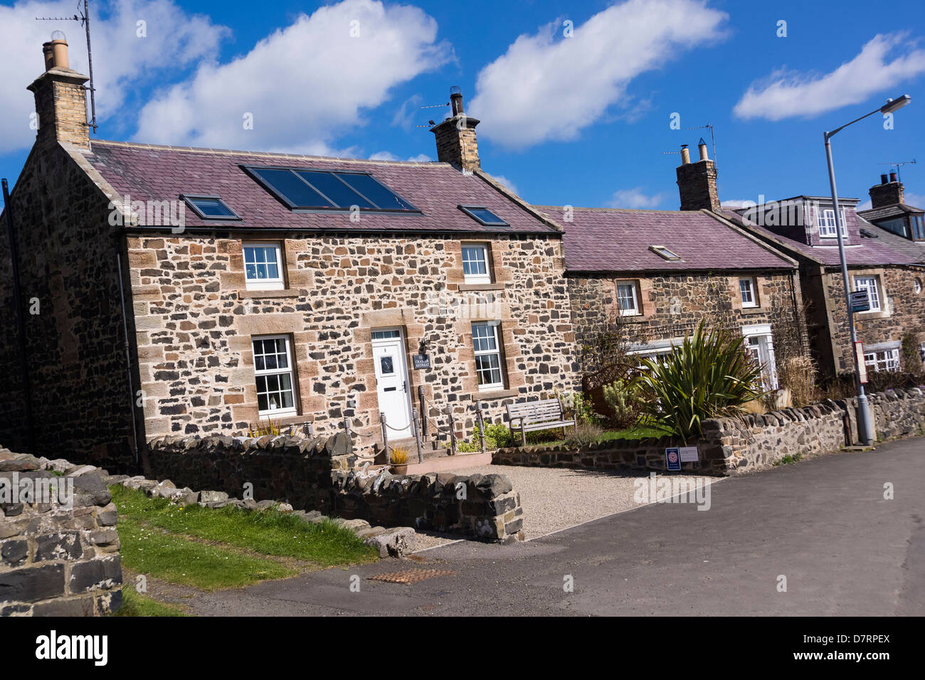 Holiday Retreat At The Small Fishing Village Of Craster In Stock