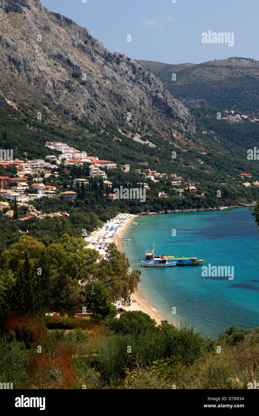 View of Barbati resort, Corfu Island, Greece, Europe Stock Photo
