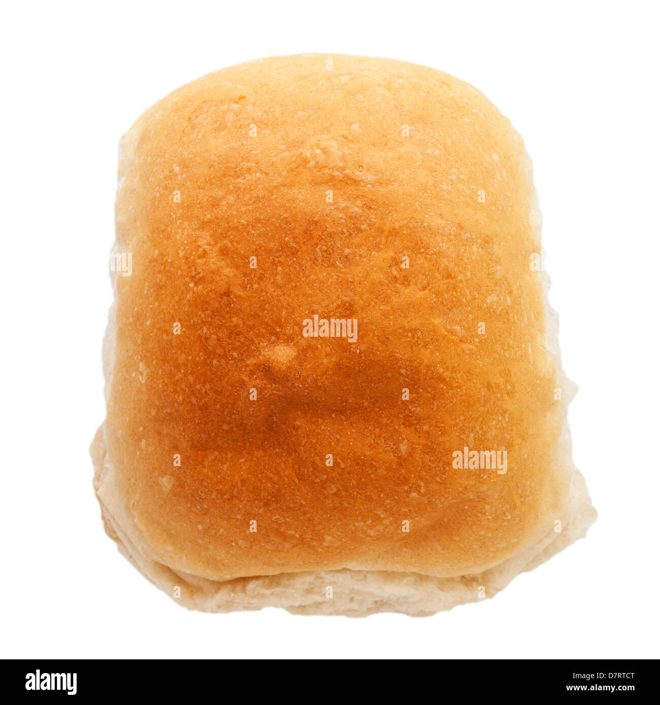 A white bread roll on a white background Stock Photo