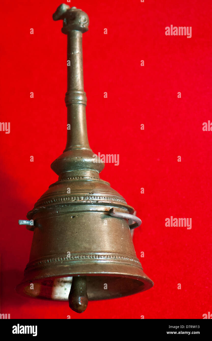 Brass Pooja Bell used in temple Stock Photo Alamy