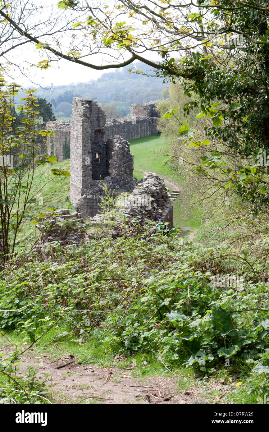 Outer walls of Beeston Castle,Tarporley,Cheshire,England,UK. Stock Photo