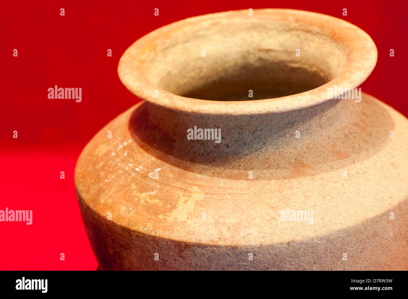 Antique Clay ceramic pot Stock Photo