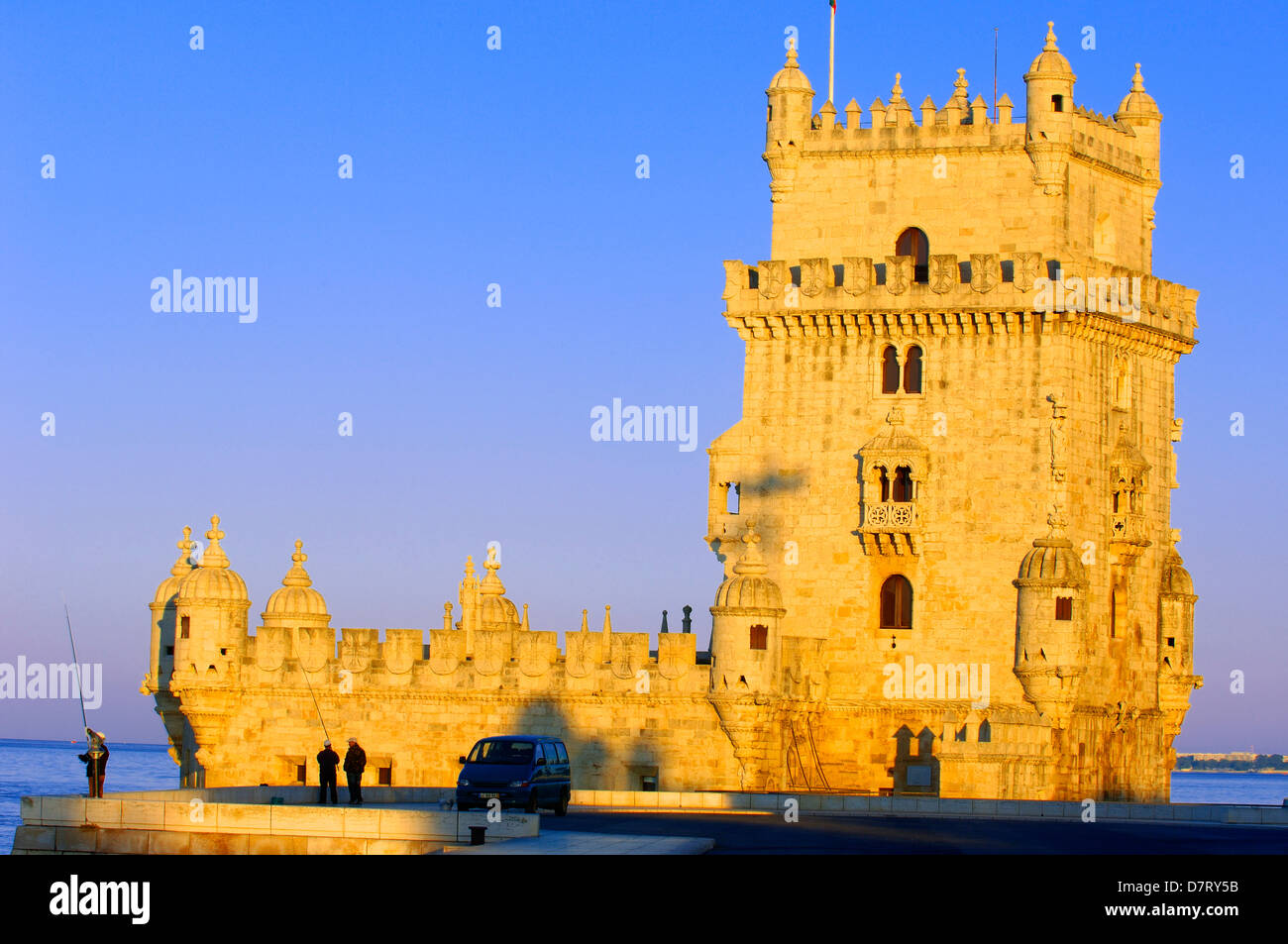 Belém Tower. Torre de Belém built by Francisco de Arruda, Lisbon. Portugal Stock Photo