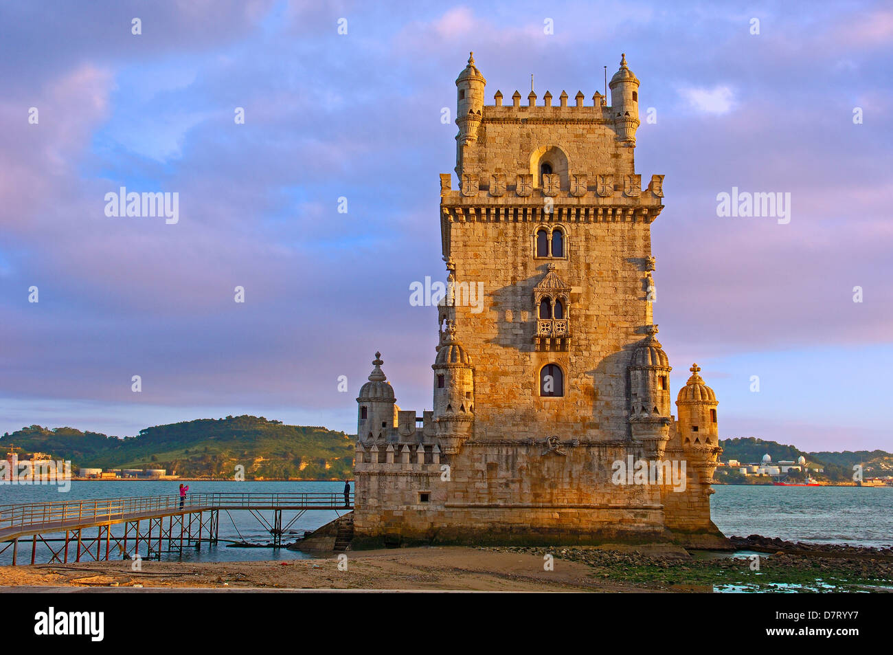 Lisbon. Belém Tower. Torre de Belém built by Francisco de Arruda. Portugal. Europe Stock Photo
