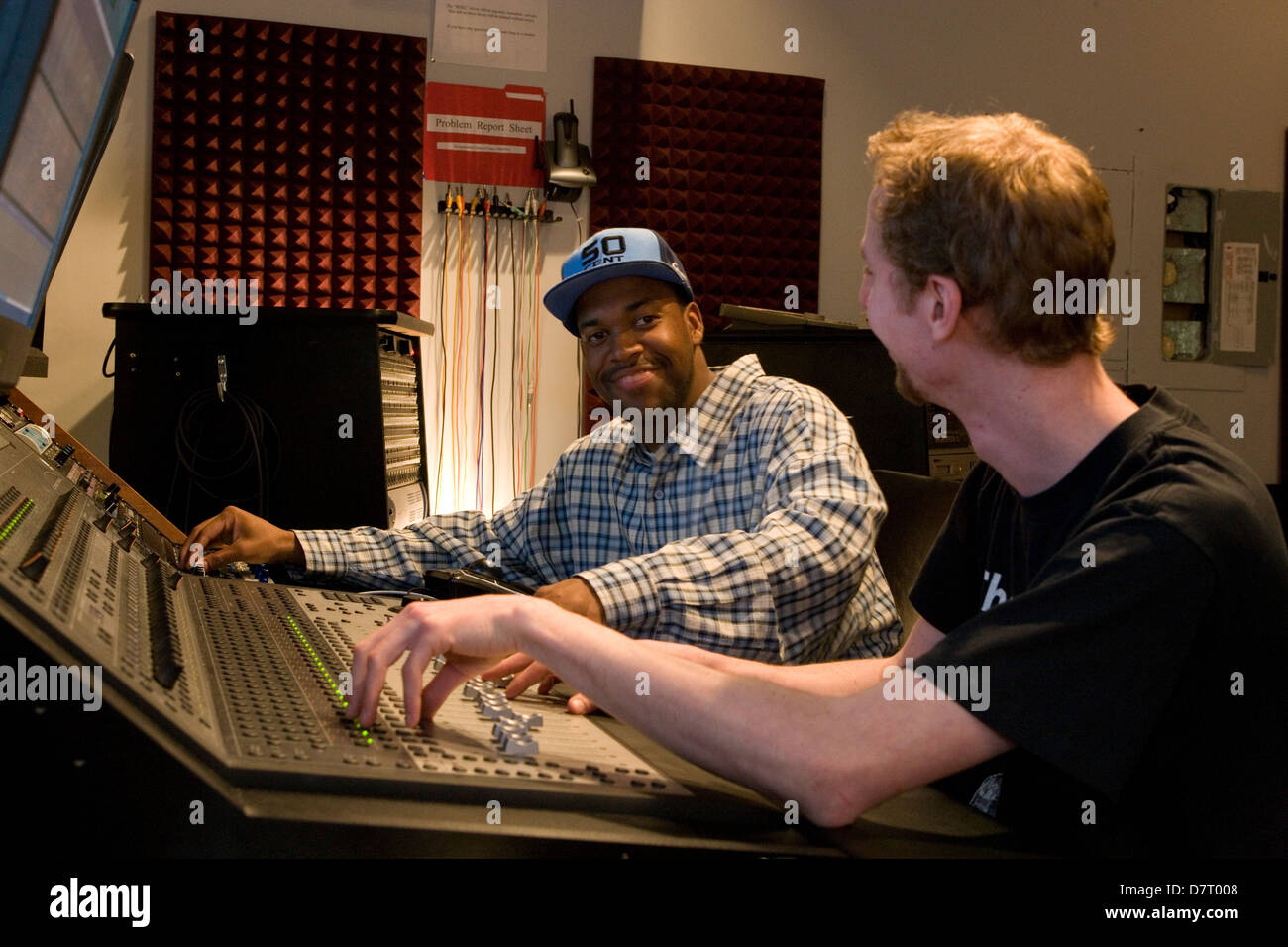 Music recording studio / mixing desk Stock Photo Alamy