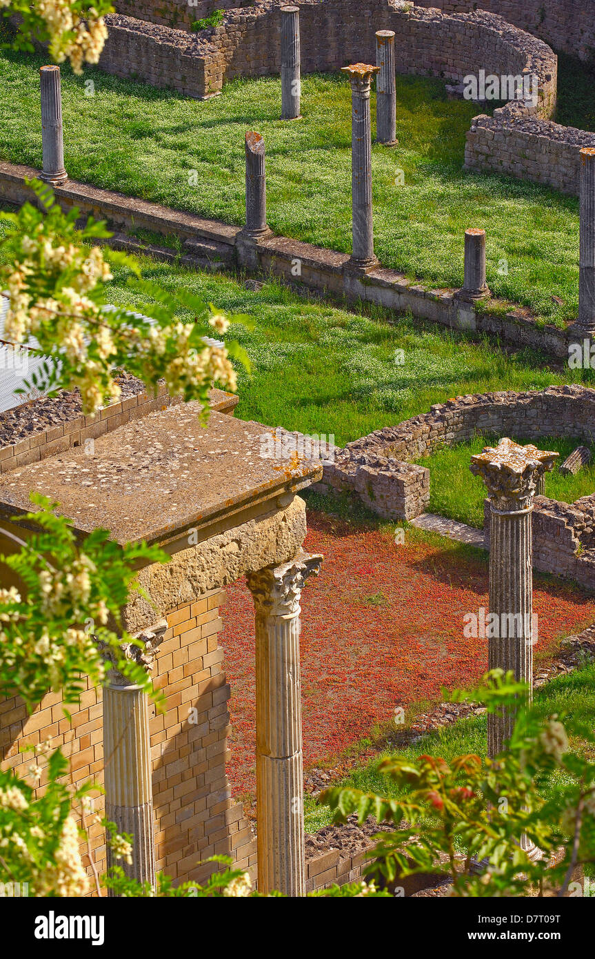 Volterra, Roman theatre, Tuscany, Italy, Europe Stock Photo