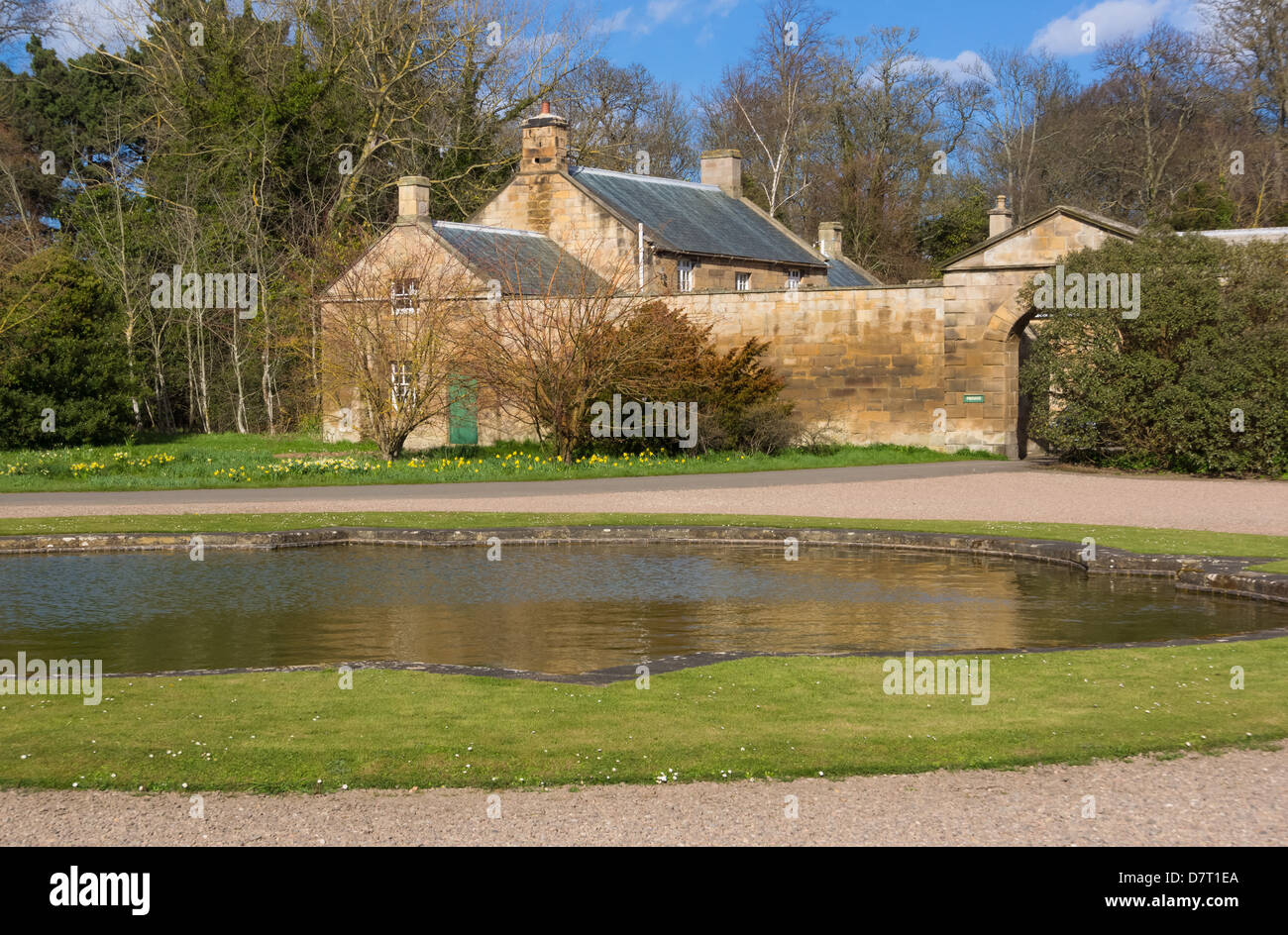 Howick Hall in Northumberland, the home of Earl Grey. Stock Photo