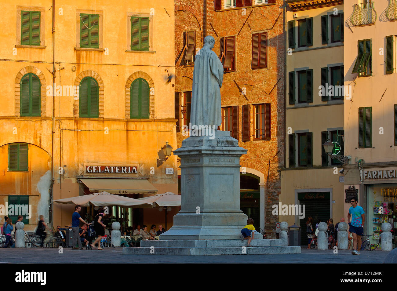 Lucca. San Michele square. Piazza san Michele. Tuscany. Italy. Europe Stock Photo