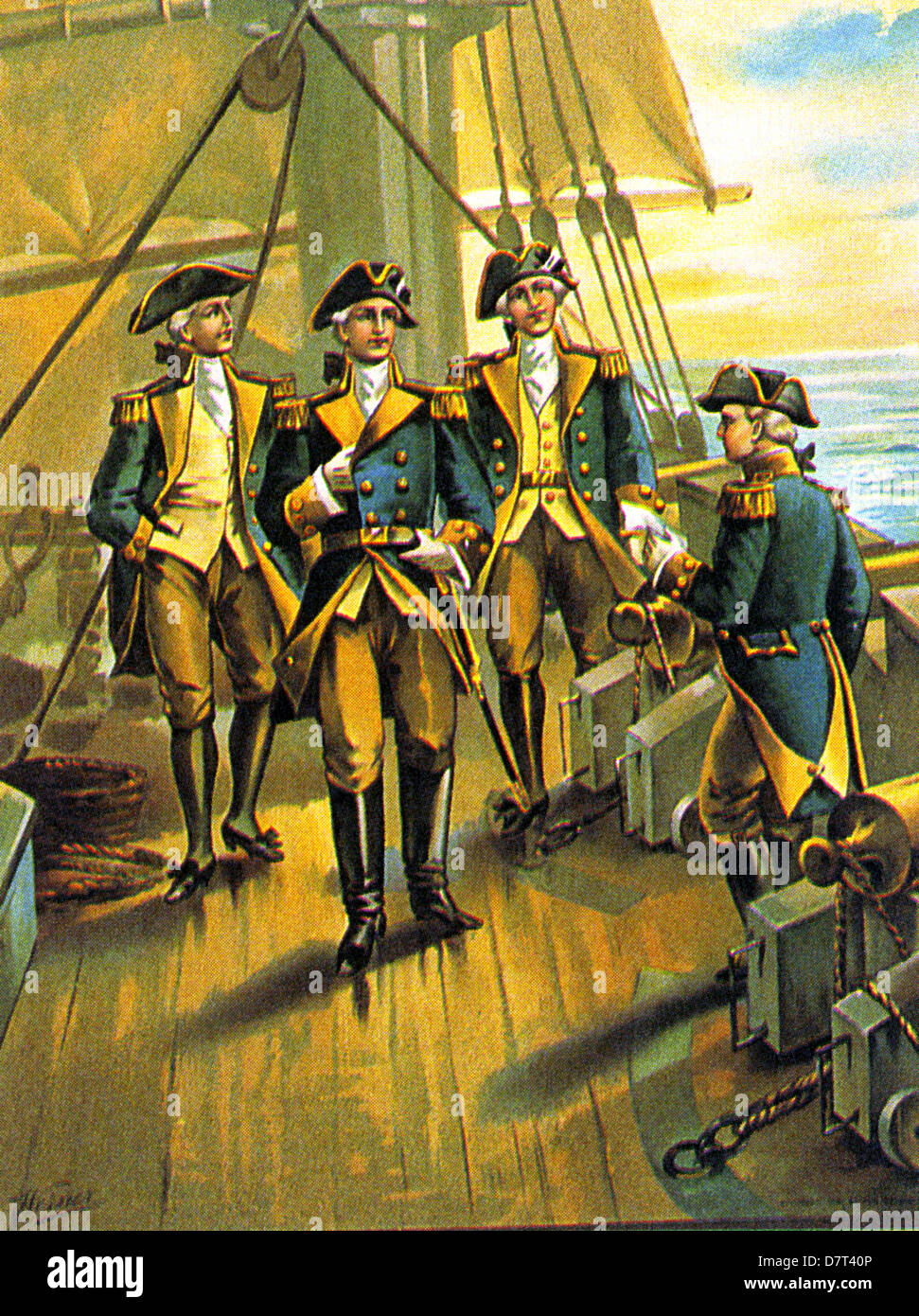 ESEK HOPKINS (1718-1802) Commander in Chief of the Continental Navy during the American Revolutionary War Stock Photo