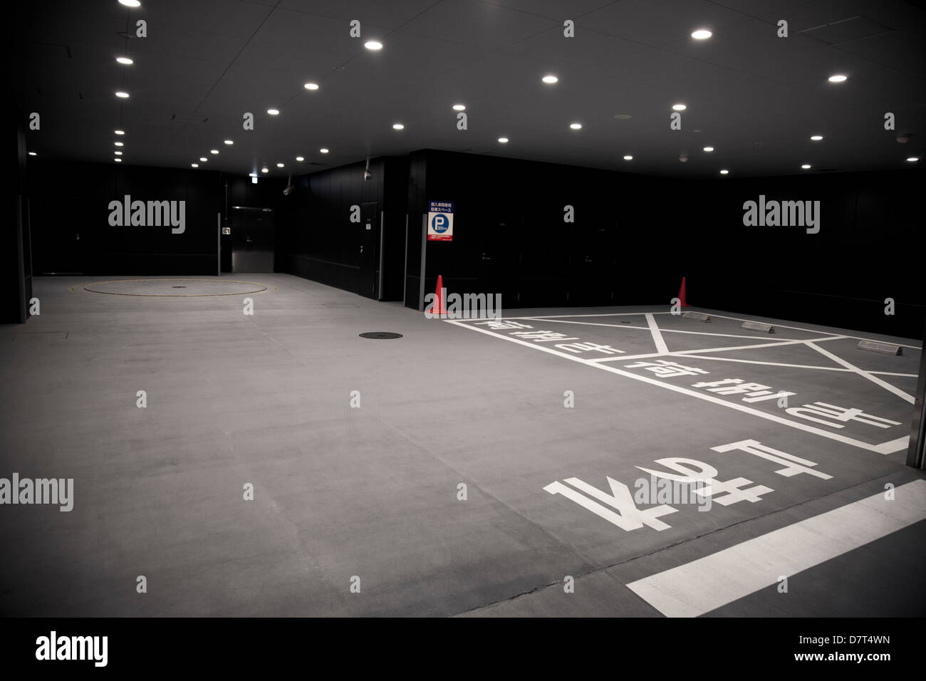 Underground parking garage entrance, Tokyo, Japan Stock Photo Alamy