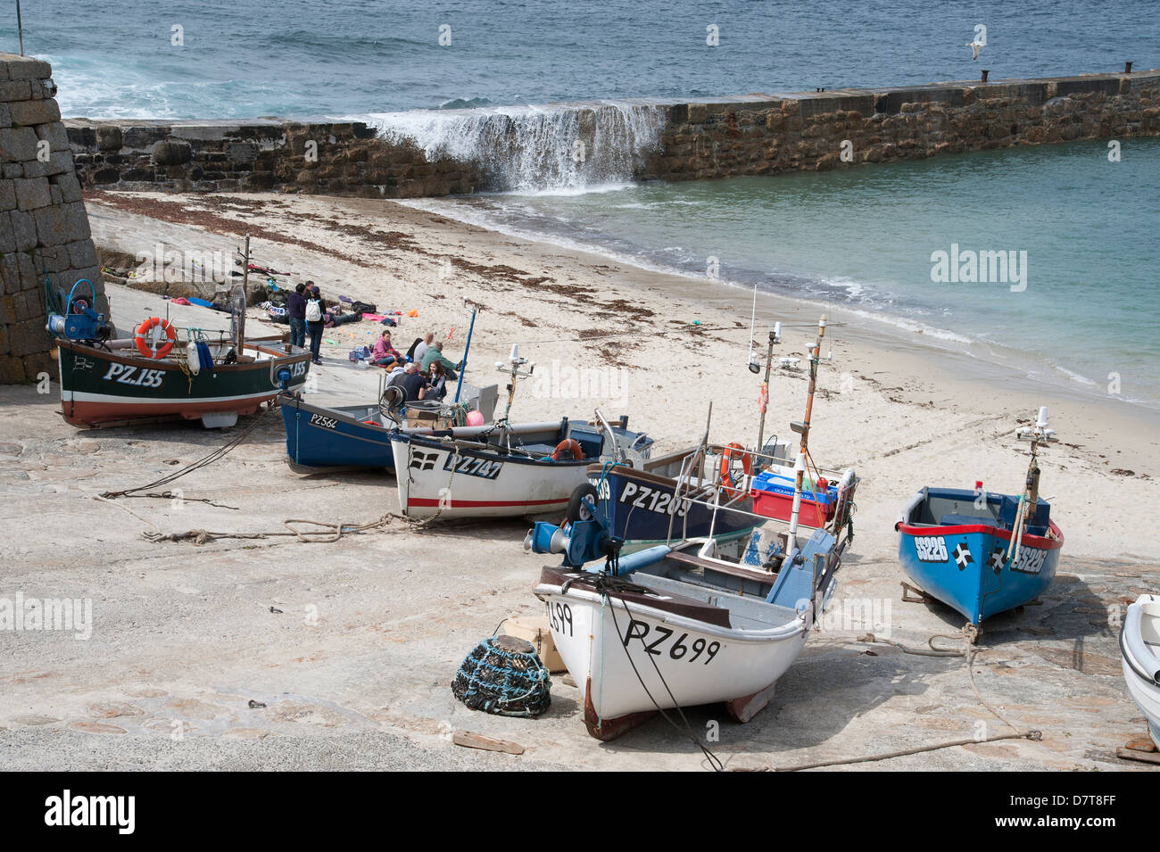 Fishing boats at Sennen Cove west Cornwall England UK Stock Photo - Alamy