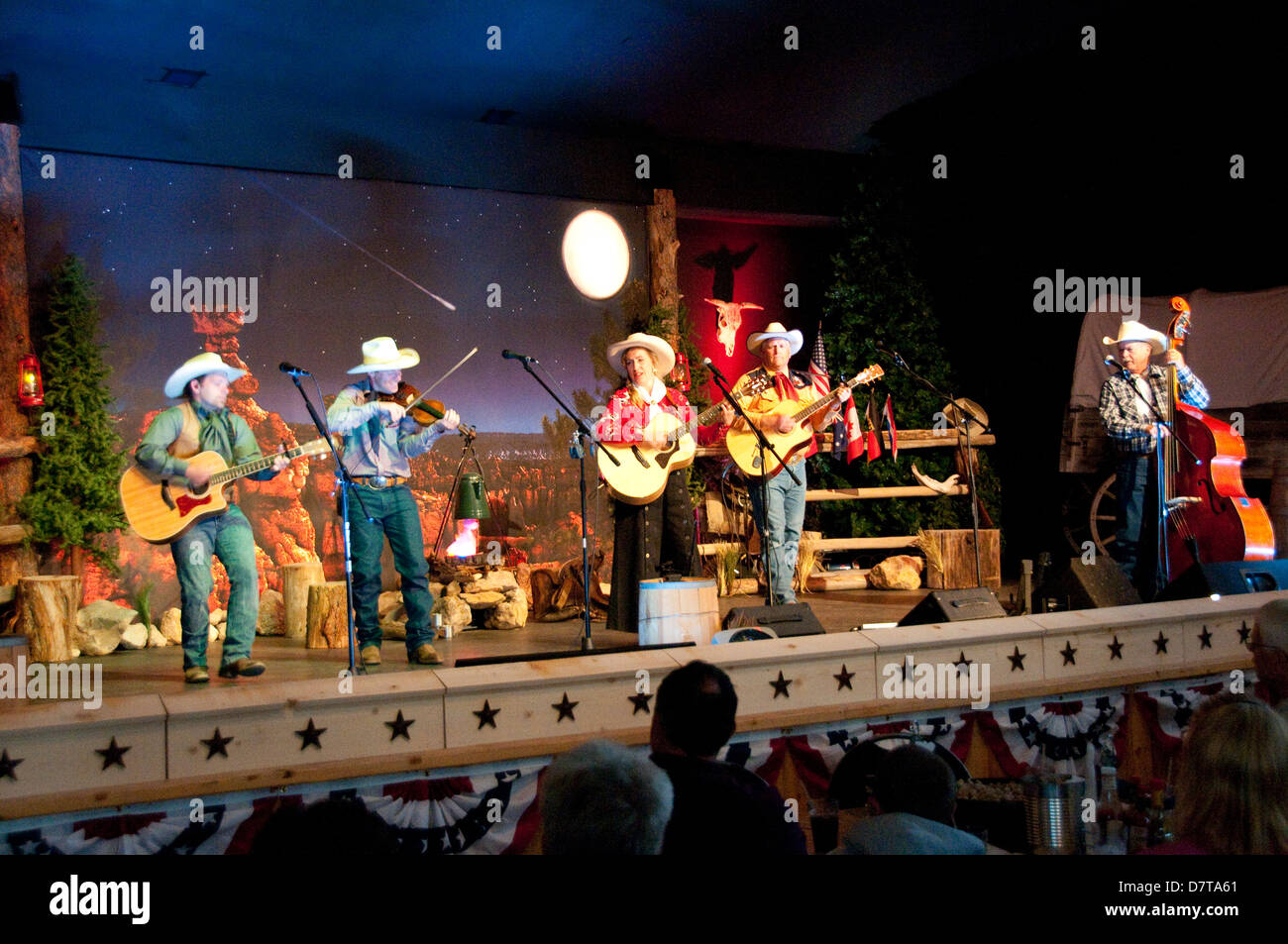 USA Utah, Nightly cowboy entertainment at Ebenezer Barn and Grill in Bryce  Canyon National Park Stock Photo - Alamy