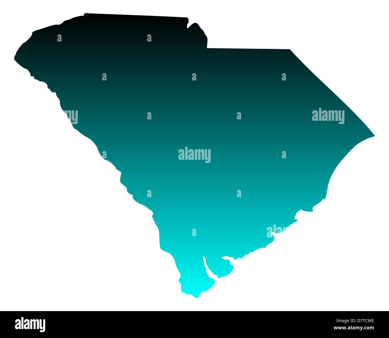 Map of South Carolina Stock Photo - Alamy
