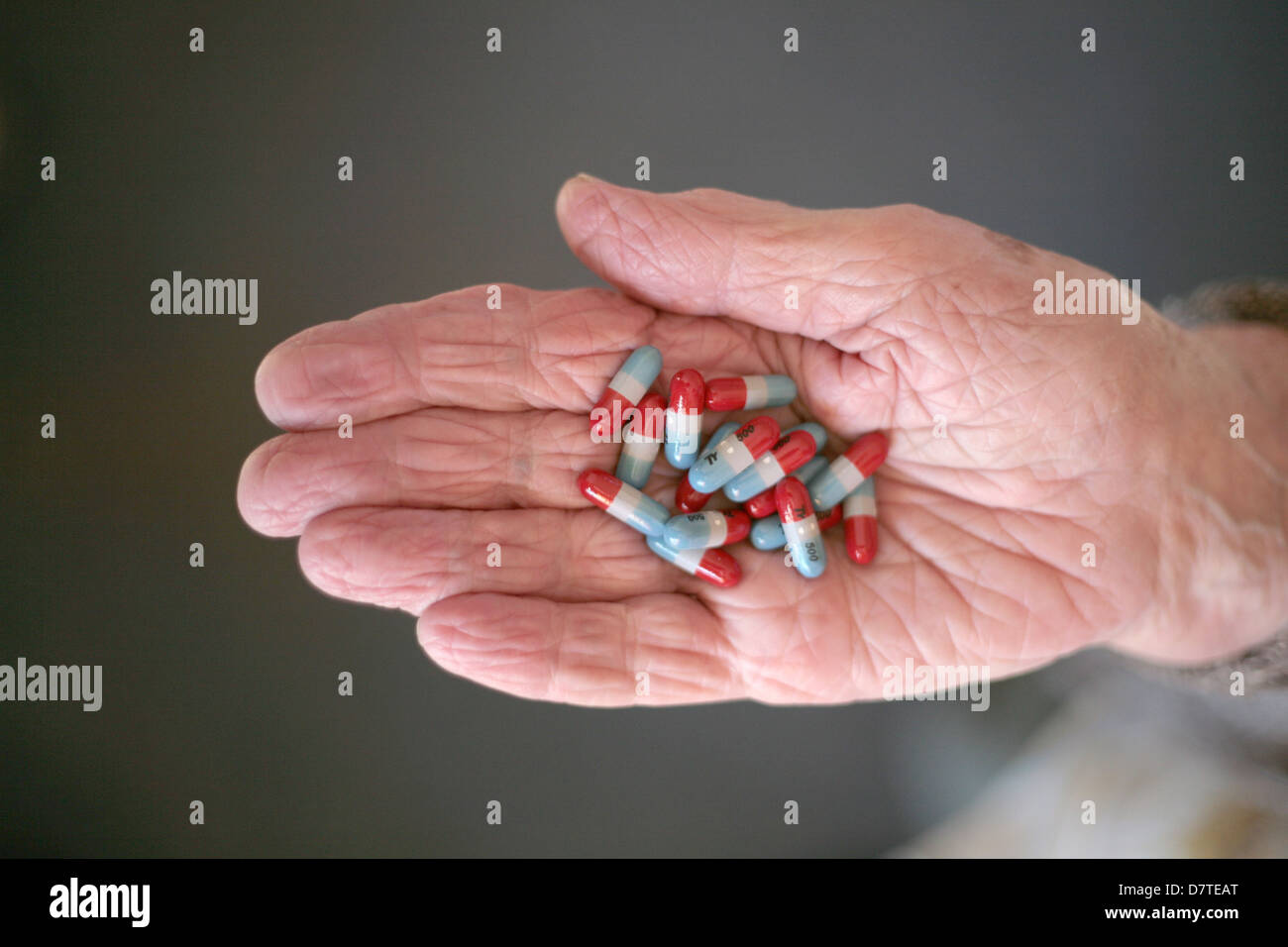 Antibiotic is a drug used to treat infections caused by bacteria and other microorganisms. Stock Photo