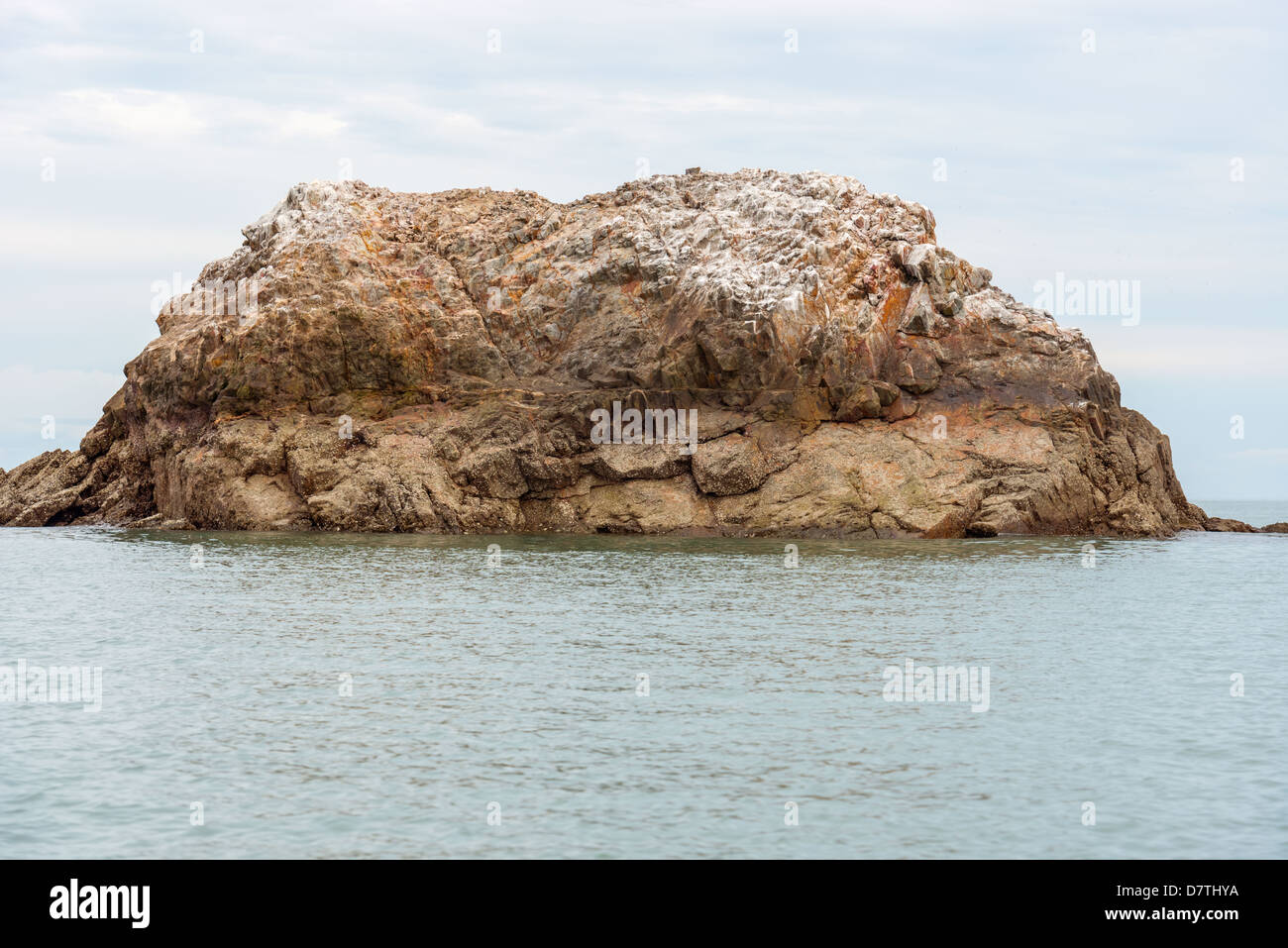 Rock island on Pacific Ocean close to El Rompio in Panama Stock Photo