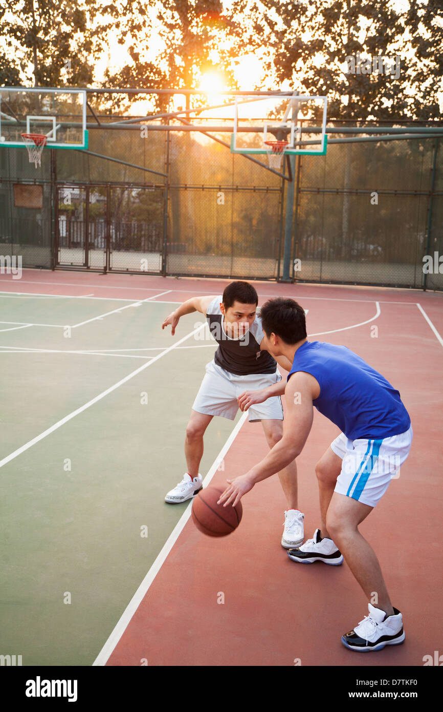 Two basketball players Stock Photo - Alamy