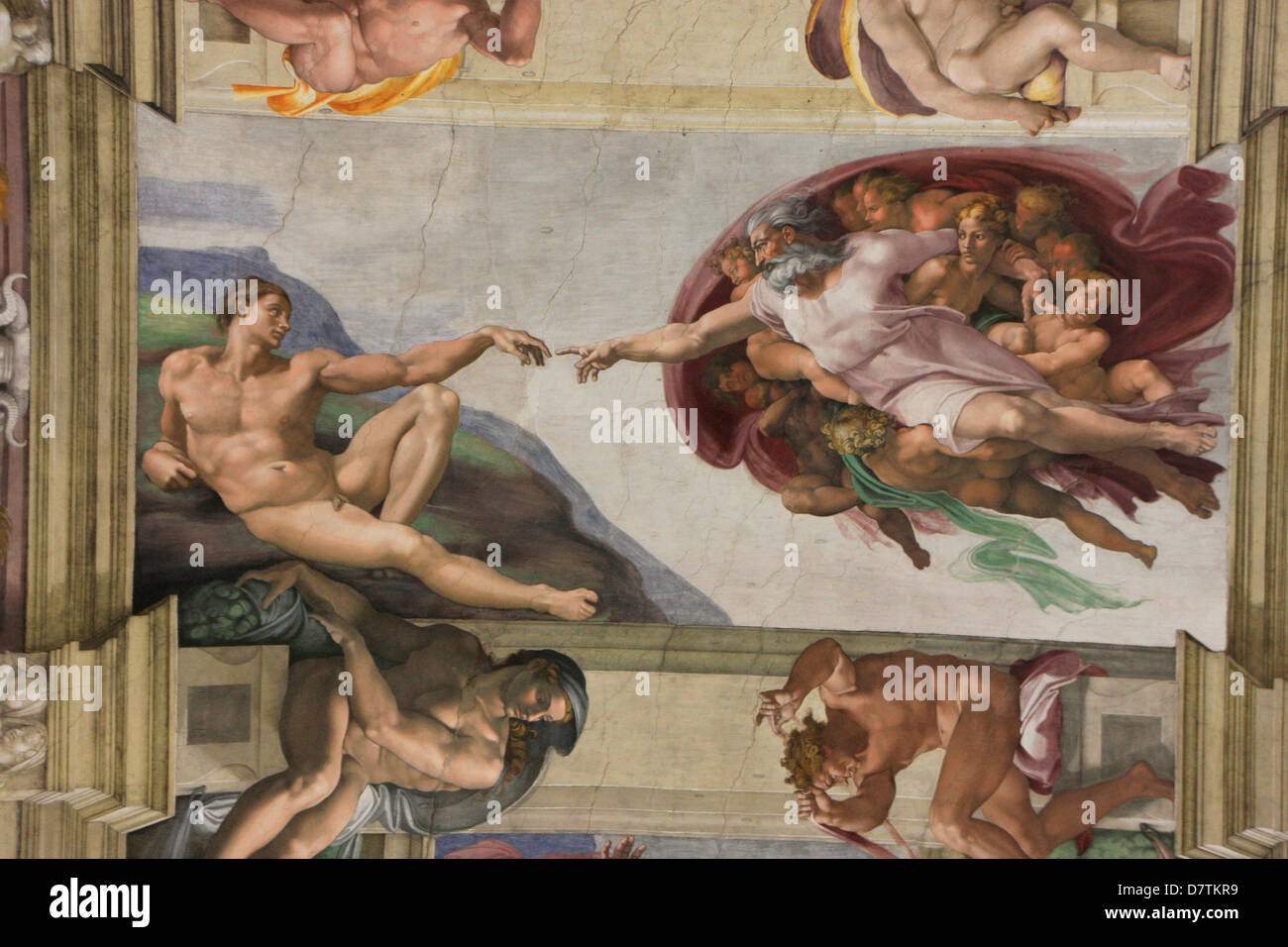 Sistine Chapel ceiling, Vatican, Rome, Italy Stock Photo