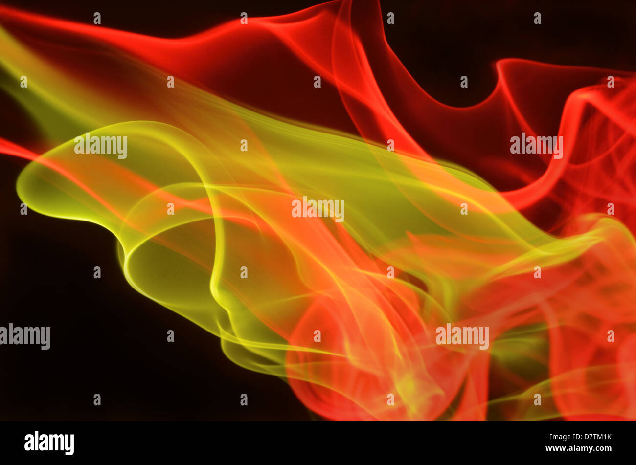 Red and yellow smoke Stock Photo - Alamy