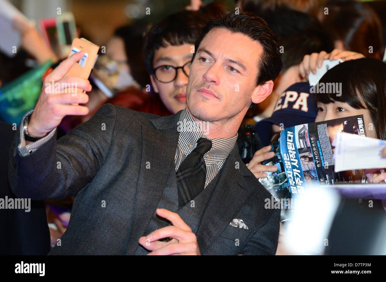 Seoul, South Korea. May 13, 2013. Actor Luke Evans attends the ''Fast & Furious 6''press conference on May 13, 2013 in Seoul, South Korea. Fast & Furious 6 will be released in South Korea on May 23. (Credit Image: Credit:  Janabp/Jana Press/ZUMAPRESS.com/Alamy Live News) Stock Photo
