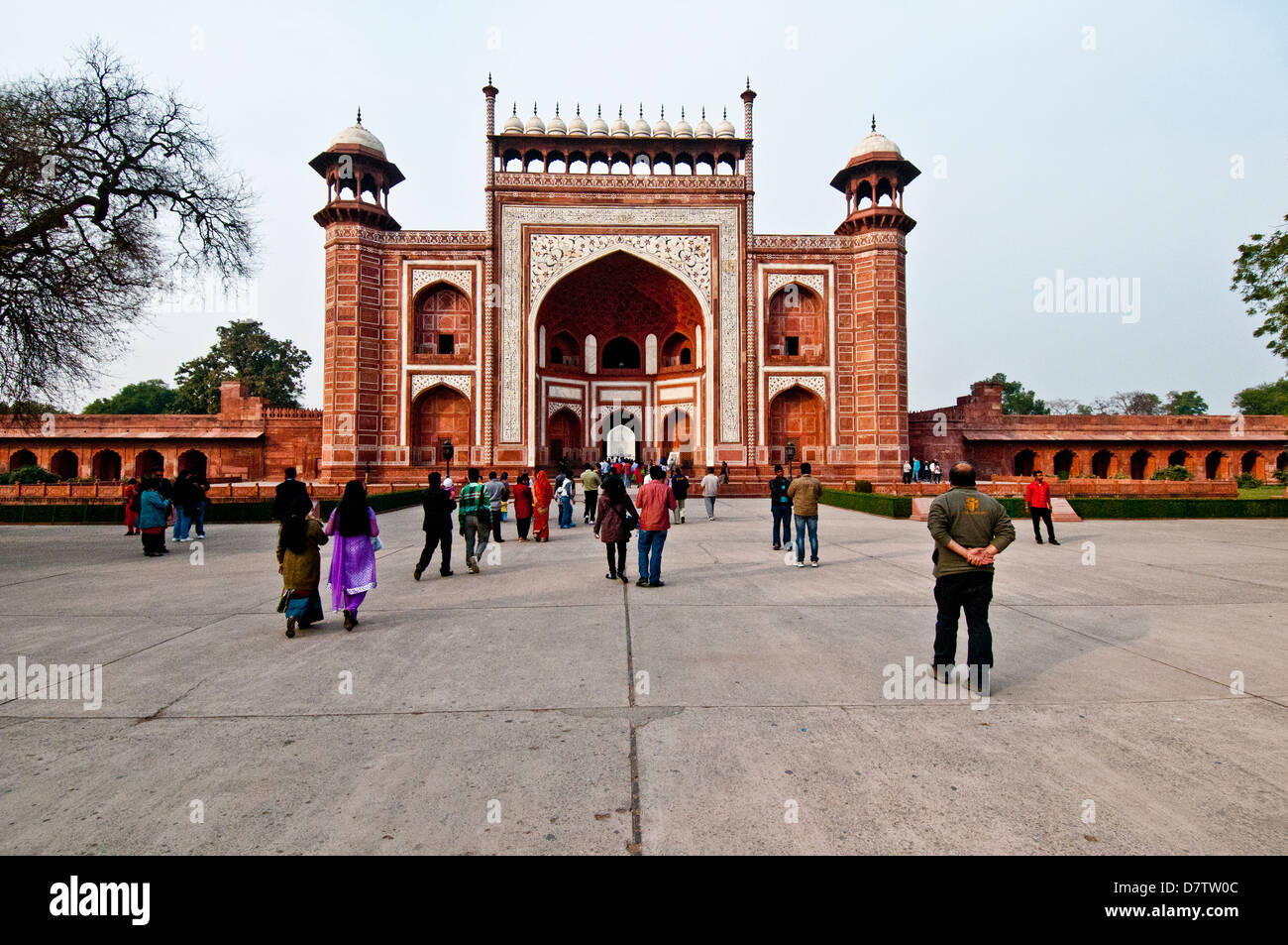 Great Gateway to the Taj Mahal in Agra, India Stock Photo
