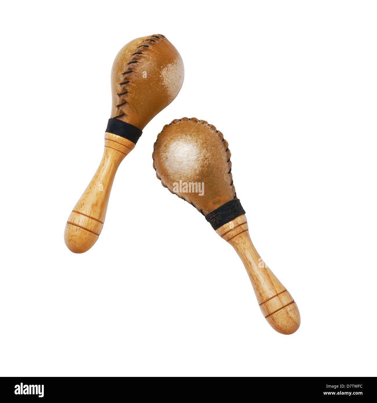 Maracas, musical instrument on white background Stock Photo Alamy