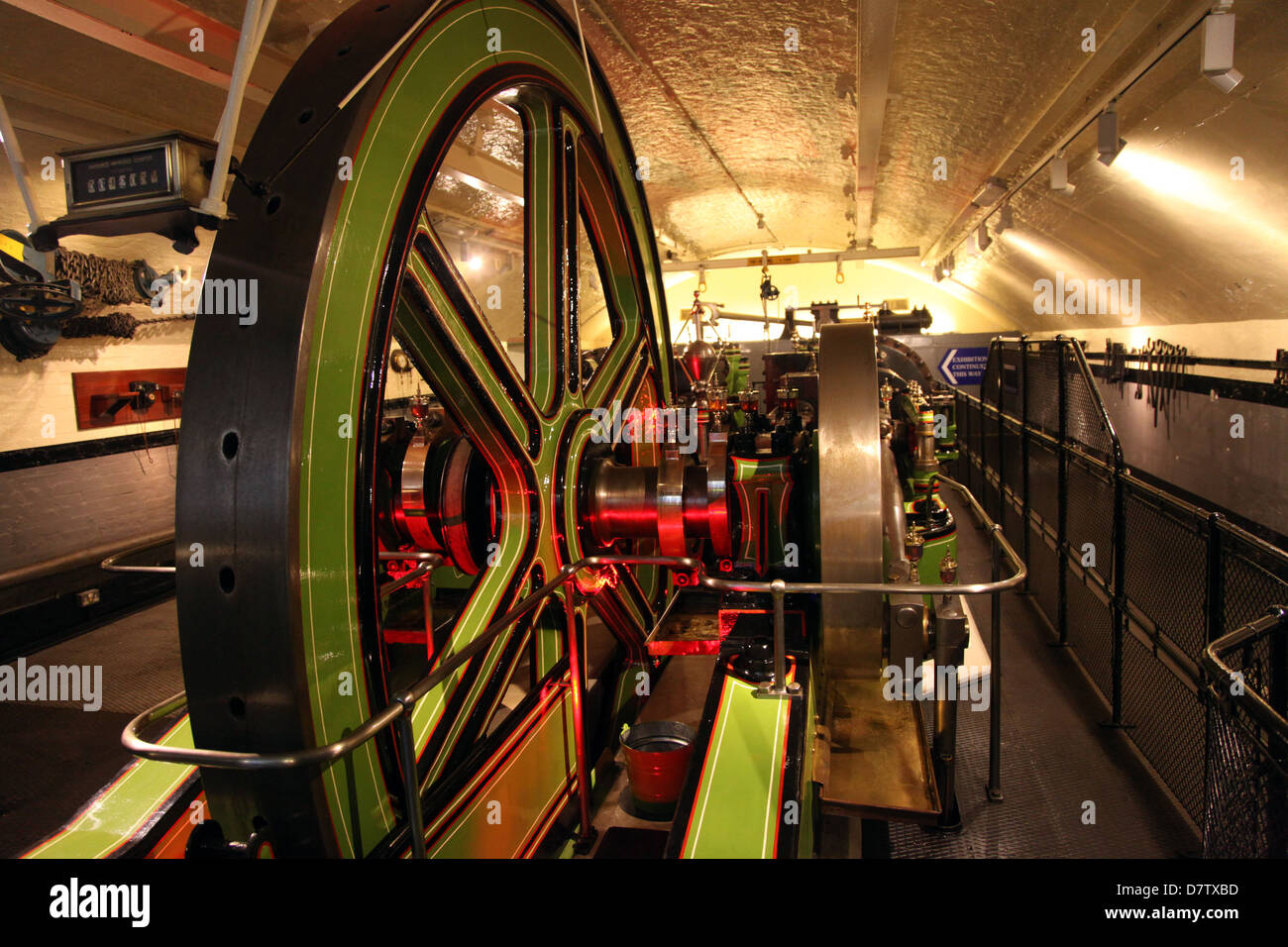 Engines for lifting gear, Tower Bridge, London, England, United Kingdom Stock Photo