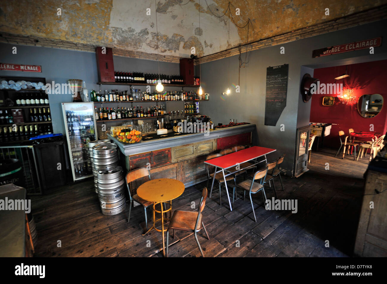 The Bar del Fico, one of locals favourite bars  in Rome. Stock Photo