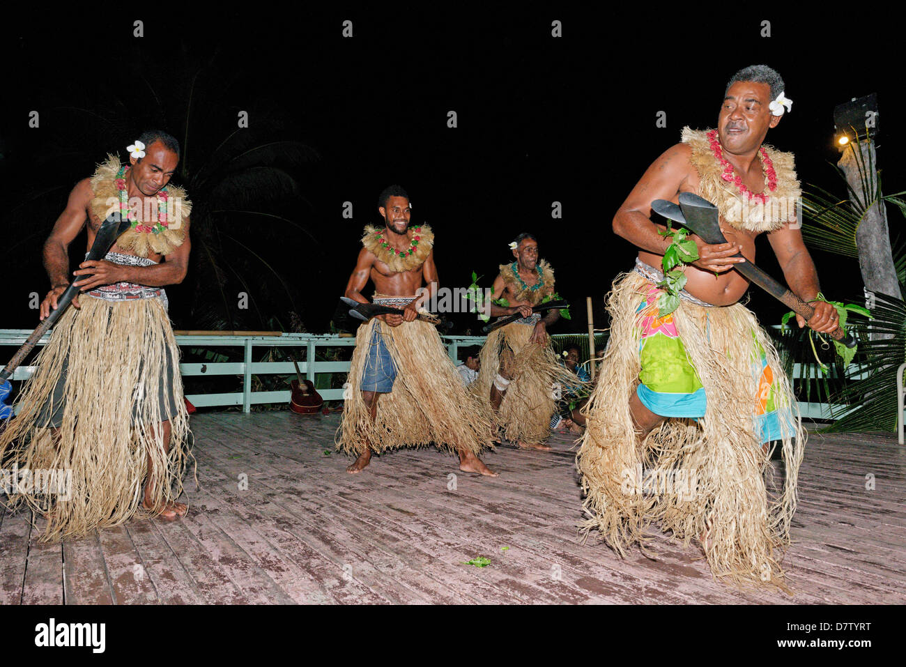 Kava ceremony, Wayaseva island, Yasawa Island group, Fiji, South Pacific islands Stock Photo