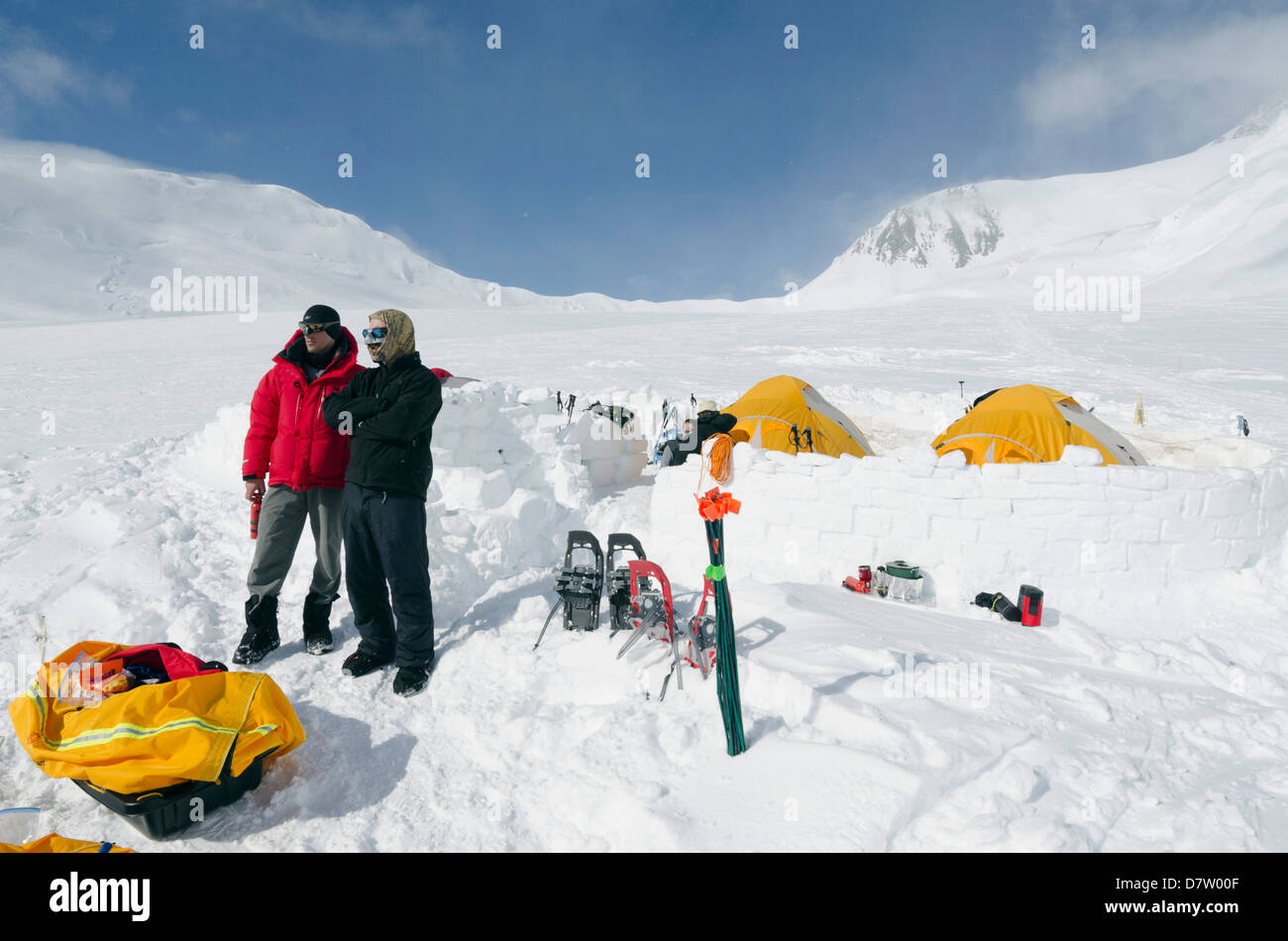Camp 2, climbing expedition on Mount McKinley, 6194m, Denali National