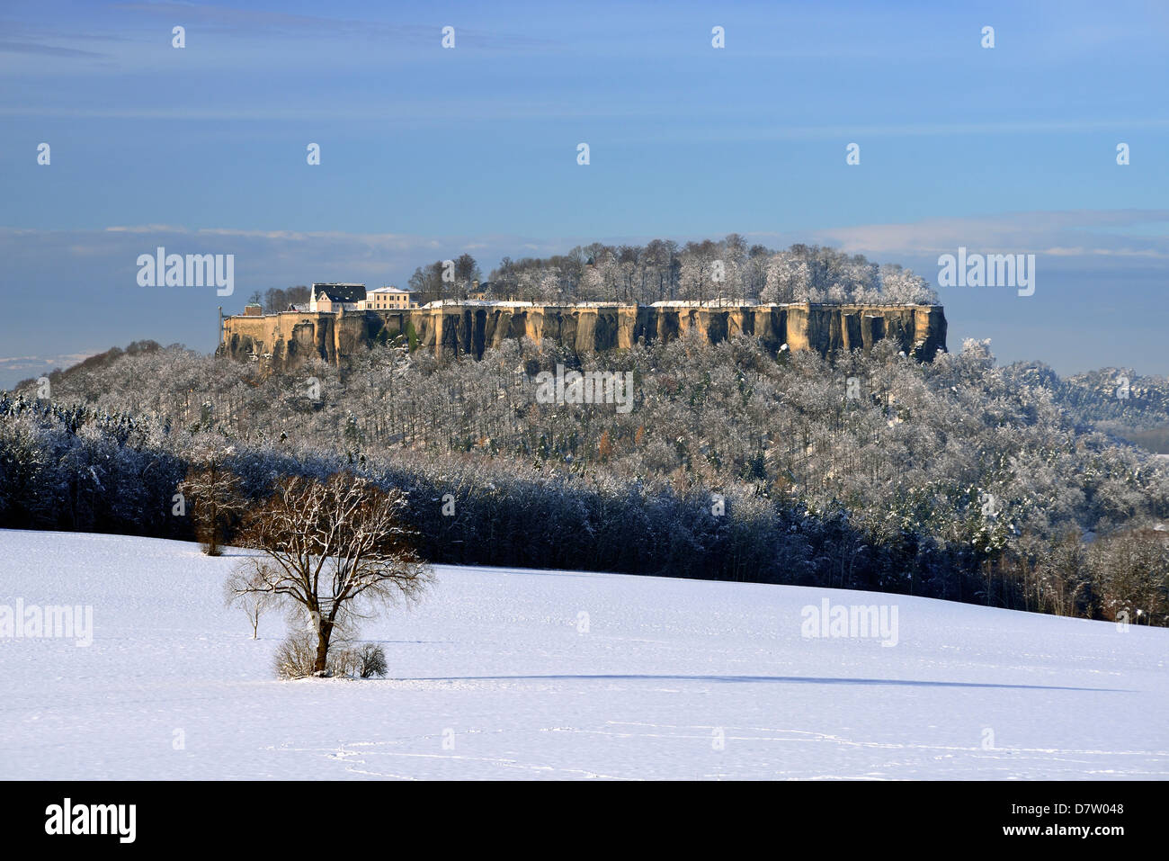 Festung Königstein, Elbsandsteingebirge, Sachsen, Deutschland Stock Photo