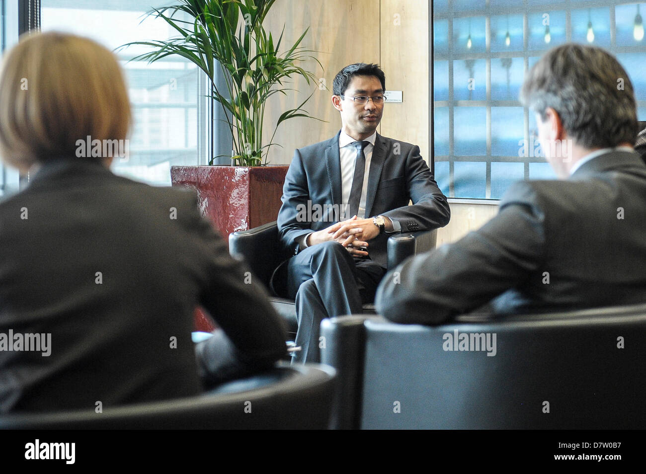 Brussels, Belgium. 14th May 2013. Philipp Rösler, economic affairs minister and Vice-Chancellor of Germany prior to the meeting at European Commission headquarters in Brussels.  by Wiktor Dabkowski/DPA/Alamy Live News Stock Photo