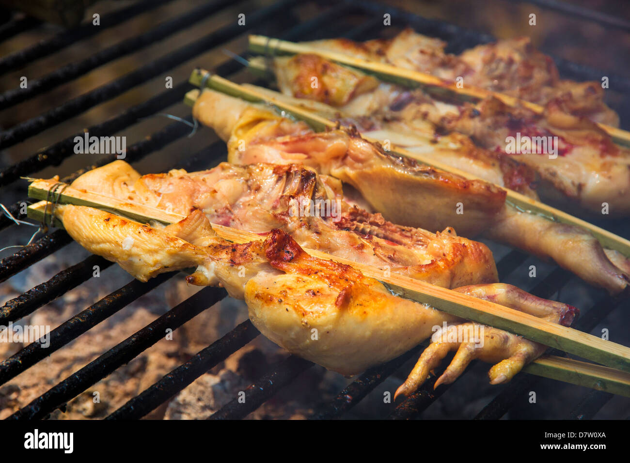 Chicken grill on the stove Stock Photo Alamy