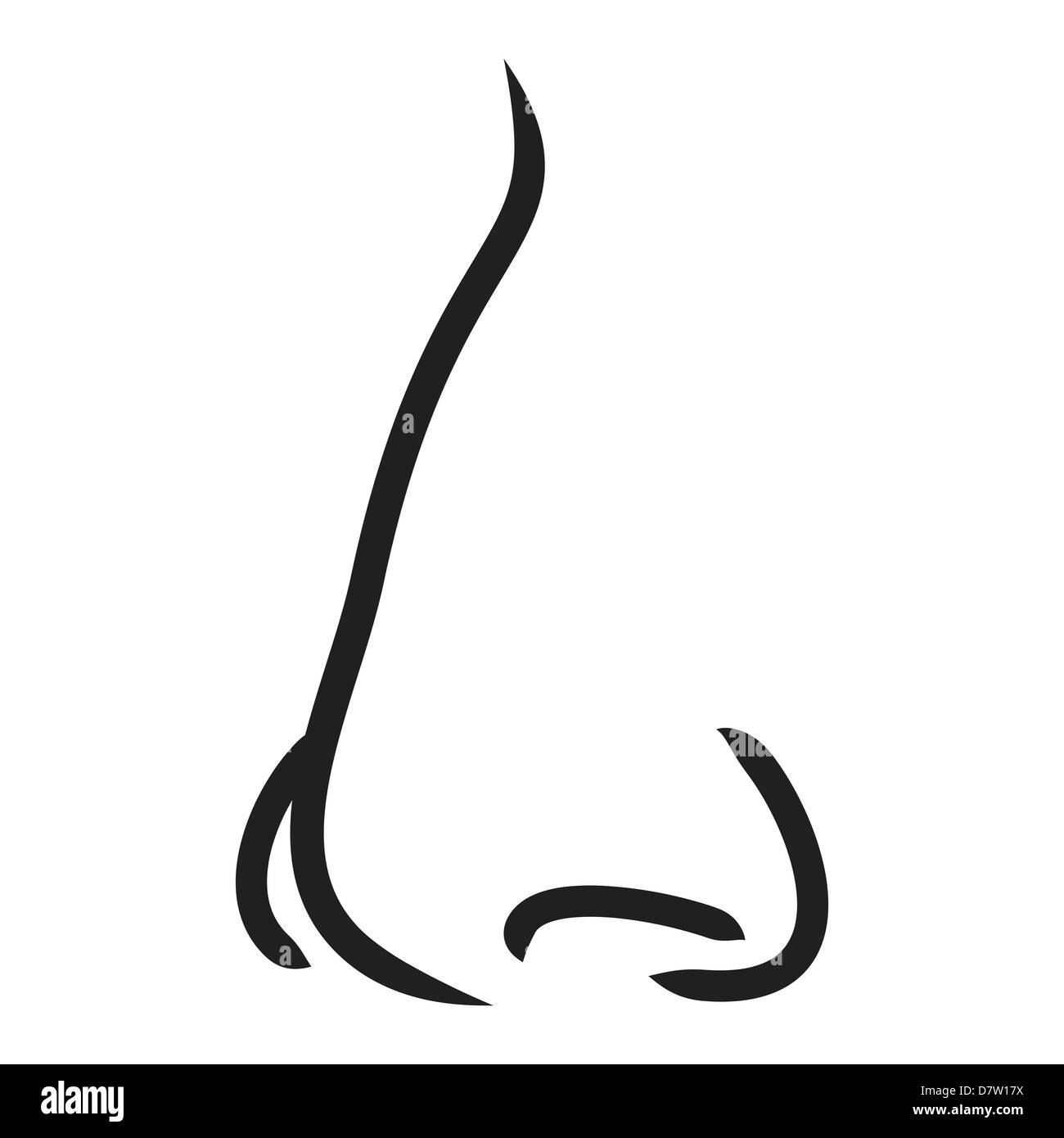 Nose outline Black and White Stock Photos & Images Alamy