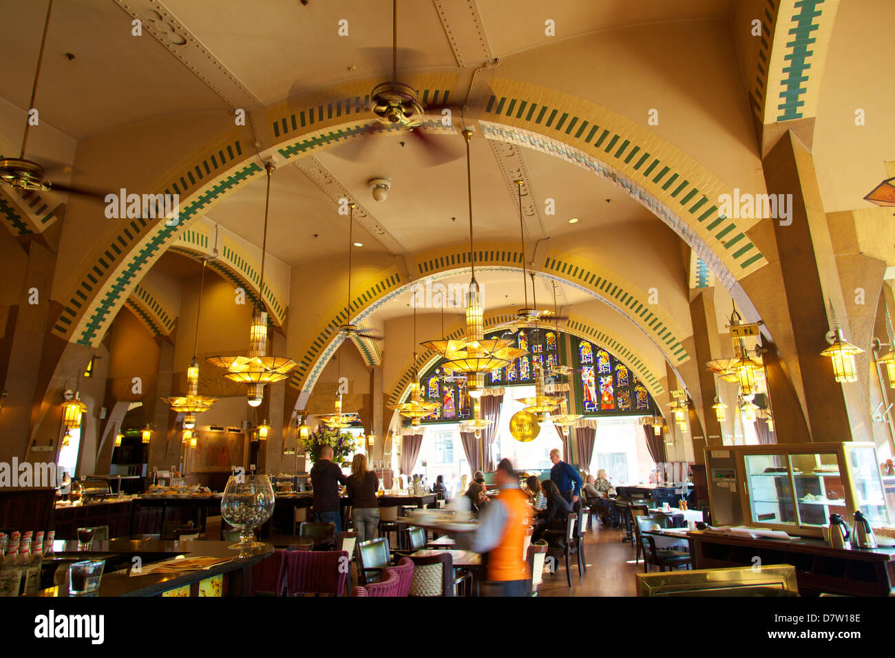 Art Deco interior of American Hotel, Amsterdam, Netherlands Stock Photo