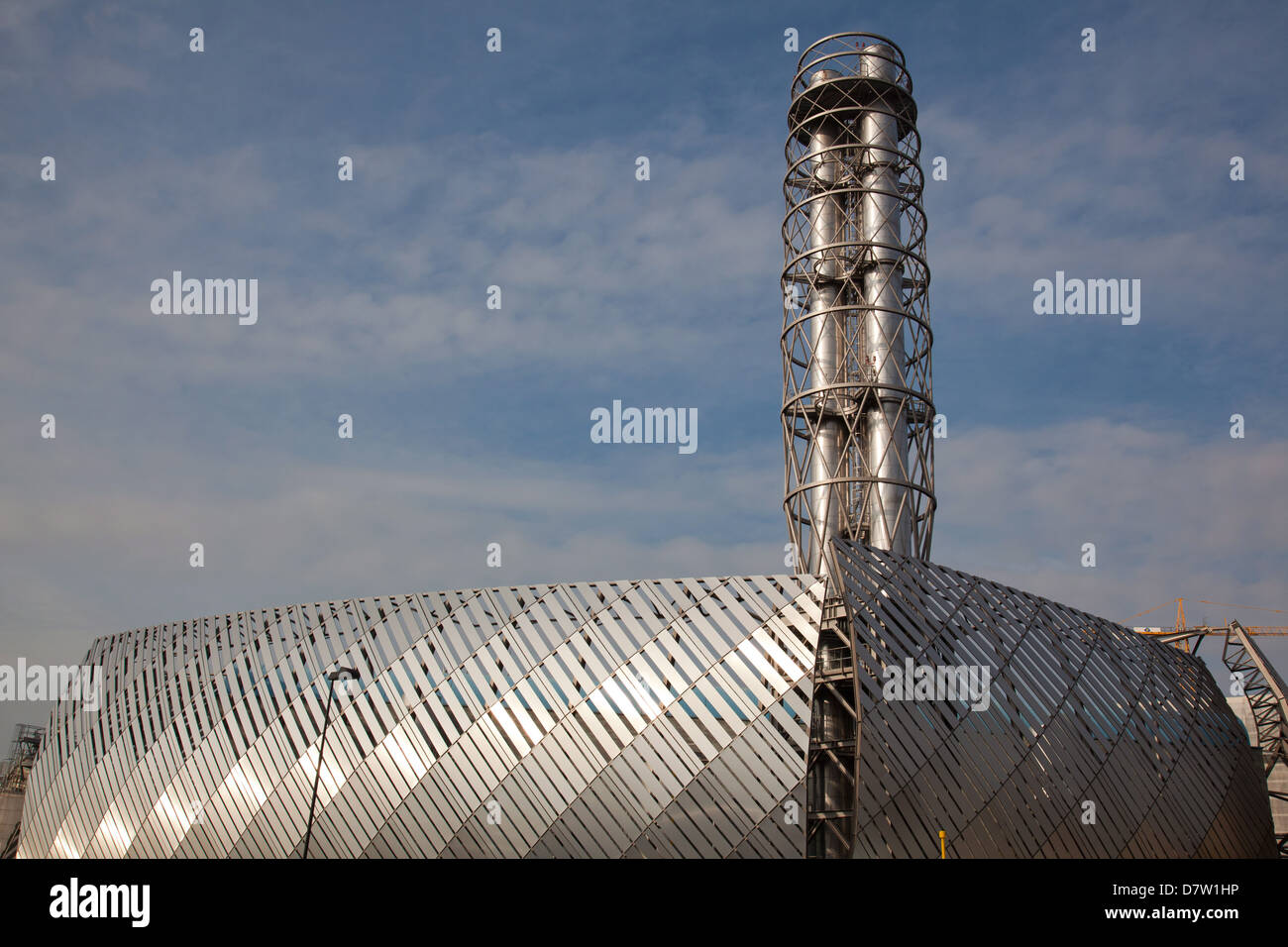 Iren district heating power plant in Turin, Piedmont, Italy Stock Photo