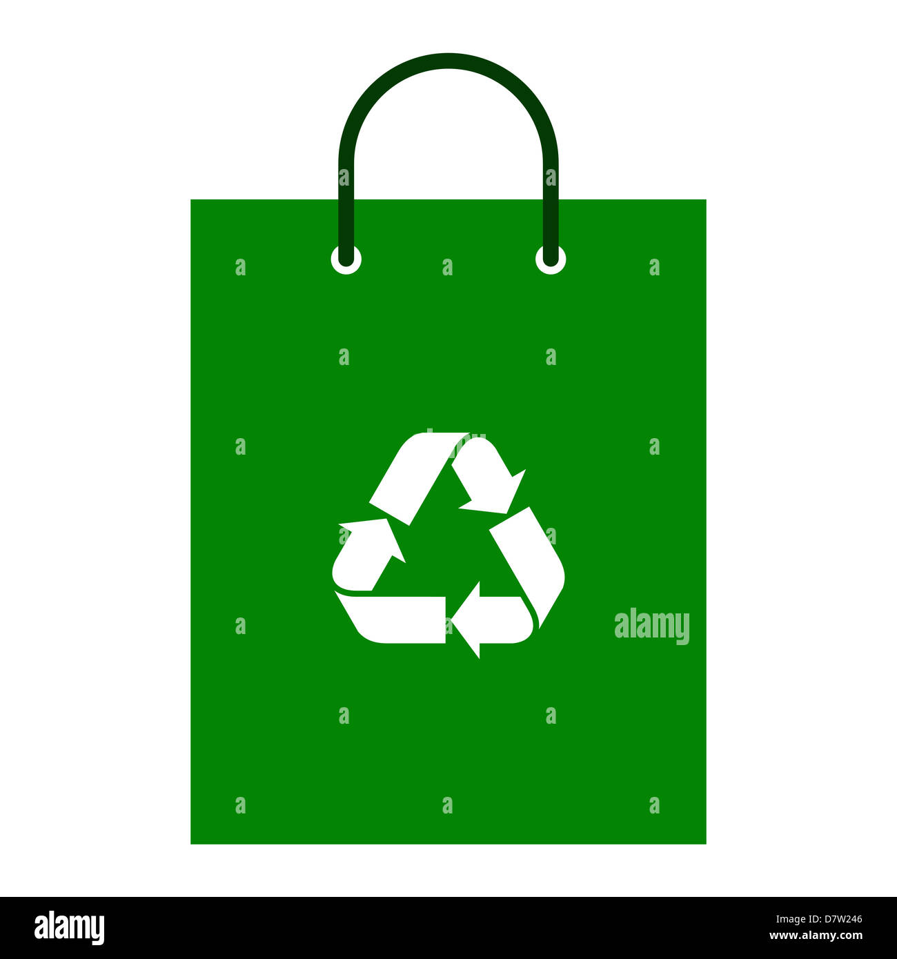 Green shopping bag with recycle symbol Stock Photo Alamy
