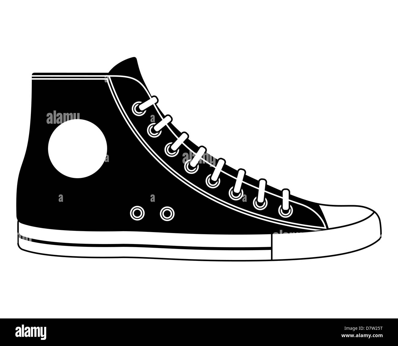 Cartoon sneaker Black and White Stock Photos & Images - Alamy