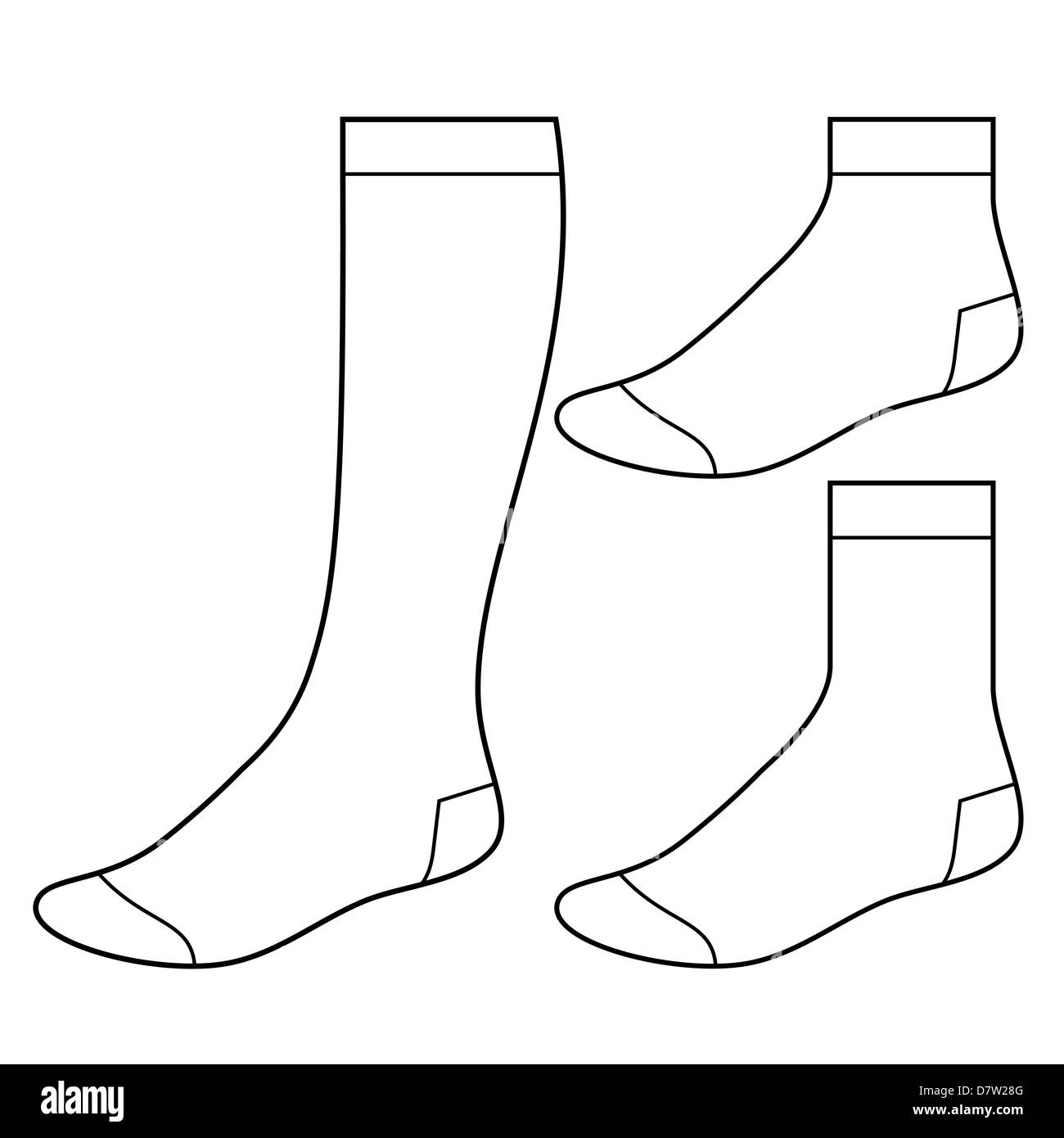 Set of blank socks Stock Photo Alamy