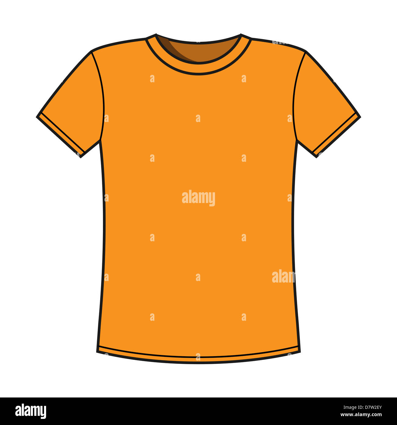 Blank yellow tshirt template Stock Photo Alamy
