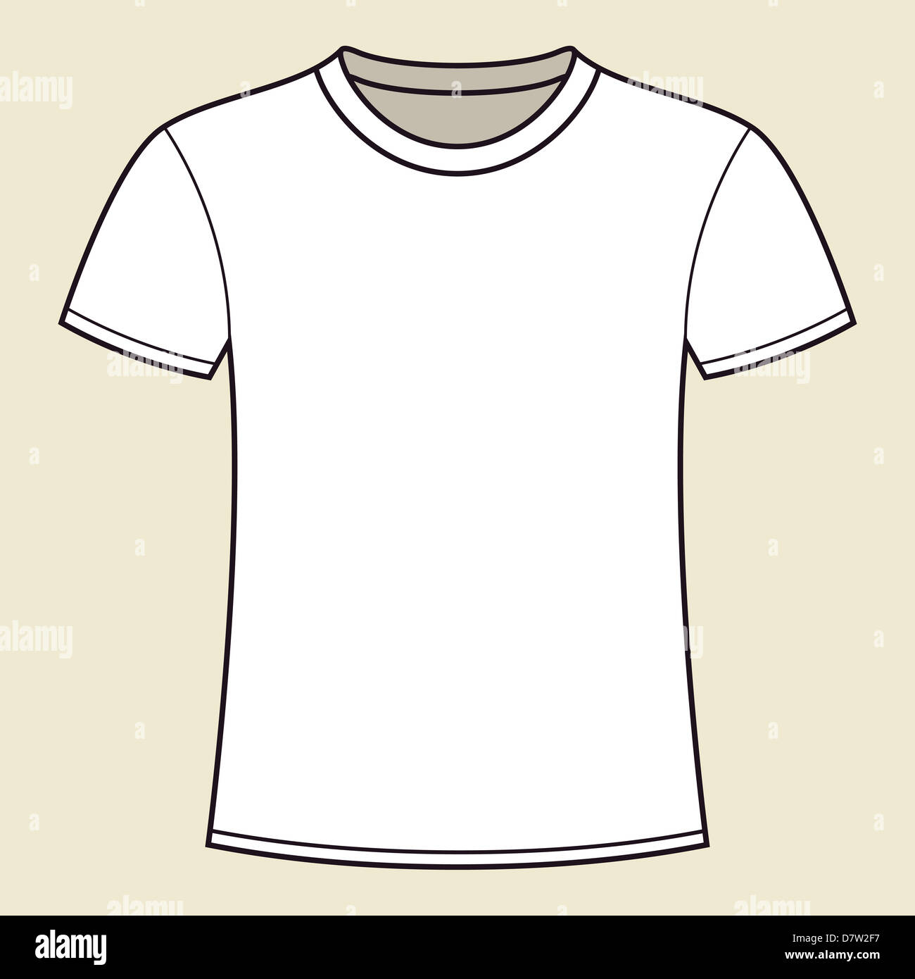 Blank white t-shirt template Stock Photo - Alamy
