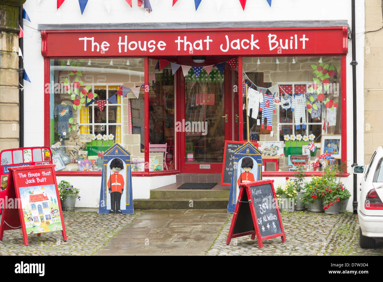 'The House that Jack Built', an independent toyshop on Duke Street in The market town of Settle in North Yorkshire. Stock Photo