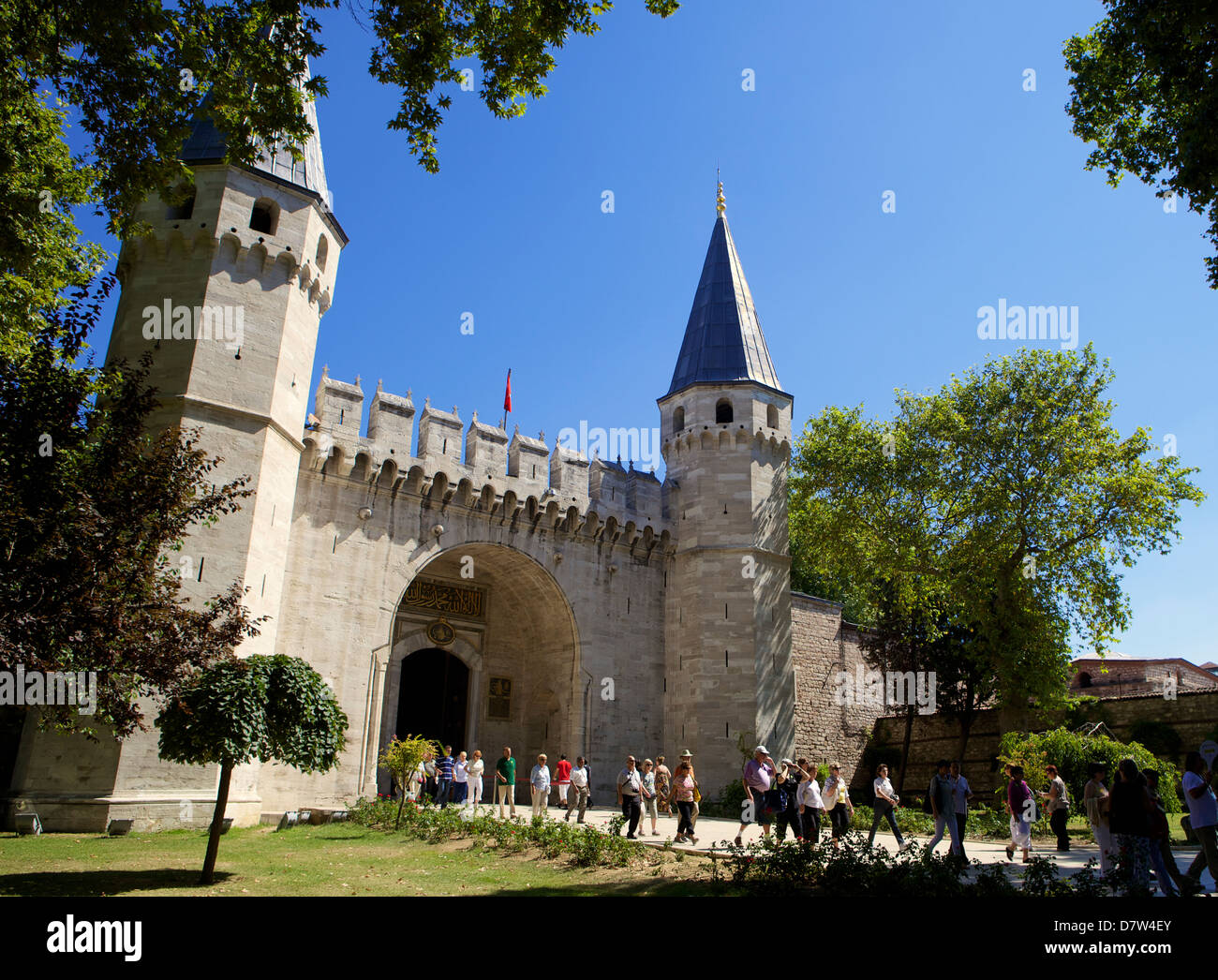 The Sultans Topkapi Palace entrance, Istanbul, Turkey Stock Photo