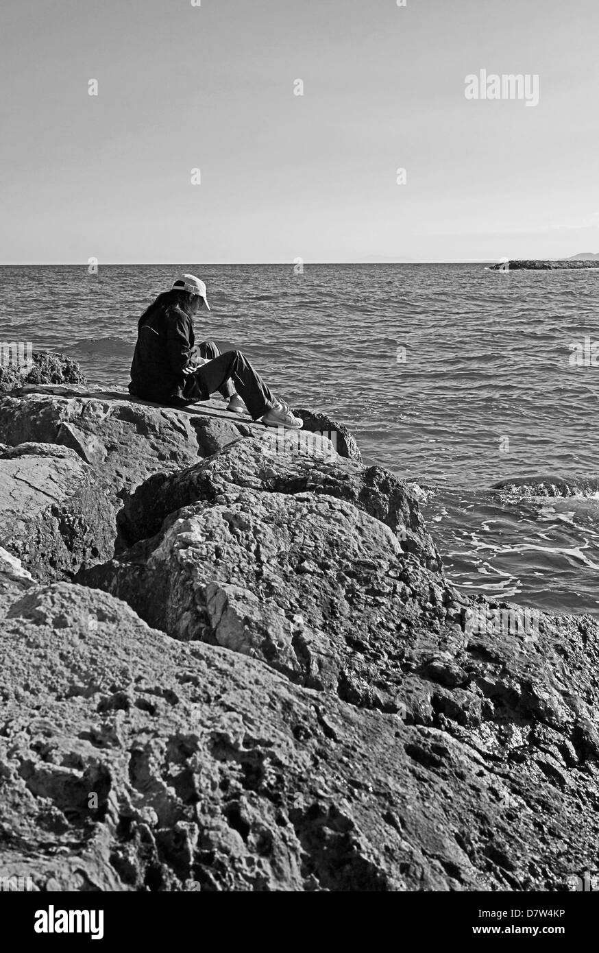 Alone woman hi-res stock photography and images - Alamy